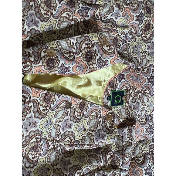 C. Wonder Jacquard Long Sleeve Tapestry Trench Coat Size 12 - Picture 4 of 5